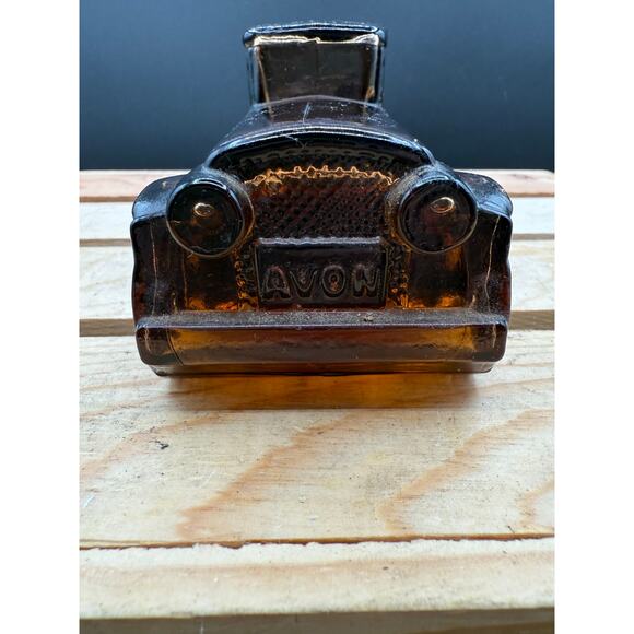 Vintage Brown Avon Sterling Six Car Leather After Shave Bottle – 7 oz - Picture 7 of 7